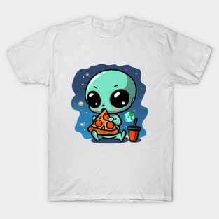 I Want to Belive...in Pizza, Alien T-Shirt